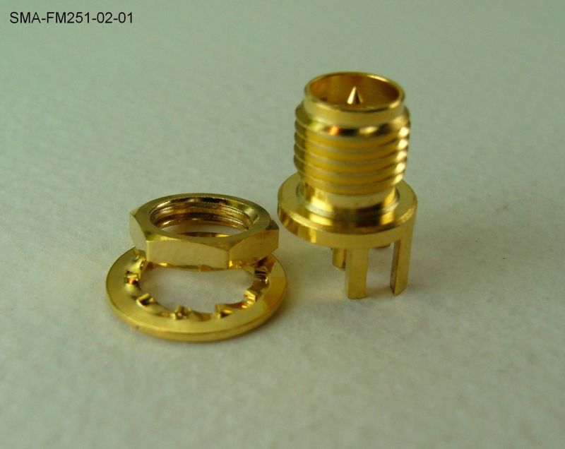 SMA for PCB Mount SMA159-RP JACK for Edge Mount connector factory Taiwan 