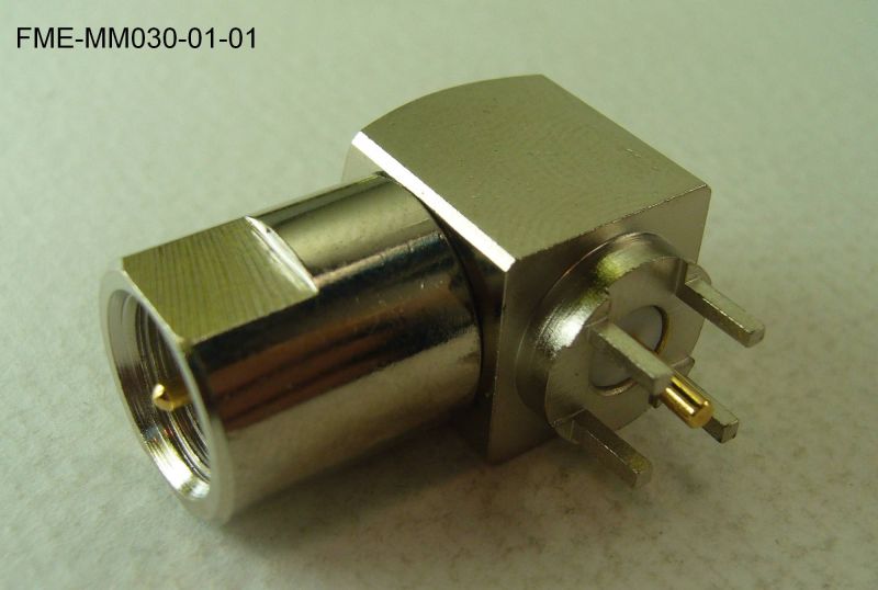 FME PLUG FME009-R/A PLUG for PCB Mount Connector manufacturer Taiwan